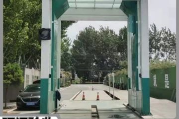 水泥搅拌车洗车机-无盲角清洗环评验收更轻松[富联注册]
